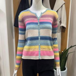 클리지 DP01 라운드 브이넥 골지 니트 티 CQ2WKT13