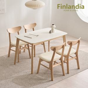 핀란디아 데니스 원목 4인식탁세트(의자4)