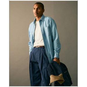 헤지스 HAZZYS [HIS]라이트블루 샴브레이 셔츠 HZSH5F801B2 345478