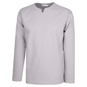 남자 루즈핏 분또 브이넥 긴팔 티셔츠 RB-TSA-Q008-그레이