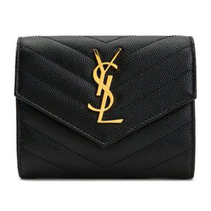 생로랑 모노그램 마틀라세 여성 반지갑 403943 BOW01 1000