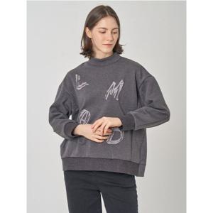 [모라도]레터링 자수 라운드 풀오버 RLW8PO480