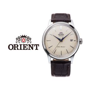 오리엔트 밤비노 Bambino 크림 남성 클래식 오토매틱 가죽 패션 시계 RA-AC0M04Y30B