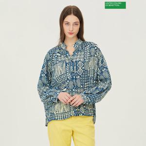 베네통 포스터 블라우스 BABL05341_BL