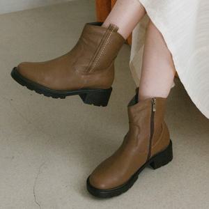 [지쎄공식몰] 천연가죽 여성수제화 엔디 기모앵클부츠 GIS-45282