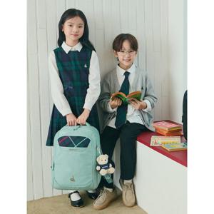 [빈폴키즈] 코어 체크 책가방 라이트 그린 (BI51D4U01L)