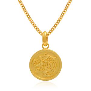 [골드모아] 순금 목걸이 37.5g 24K [코인 민프레임 호랑이]