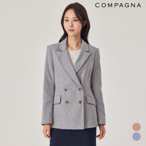 잔체크 더블 버튼 자켓_CACS2-WJK160