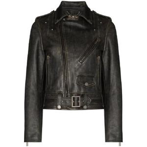 25 FW Golden Goose 디스트레스드 이펙트 가죽 바이커 재킷 GWP00848P000647 TP435298889