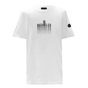 국내 몽클레어 8C00029 89A17 페이디드 로고 반팔 티셔츠