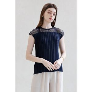 [요이츠]레이스 요크 플리츠 블라우스_YJ05WNPBL16_NY1