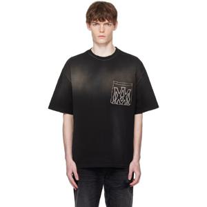 아미리 티셔츠 블랙 MA 아웃라인 오버사이즈 티셔츠 252886M213008