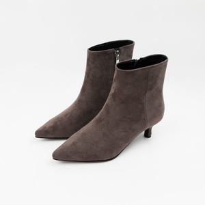 [신난다슈] 여성 앵클 부츠 힐 5cm 여자 스틸레토 숏 앵글 부츠 발편한 쿠션 FL257018 그레이