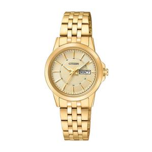 시티즌 EQ0603-59P 여성 골드톤 메탈 손목 시계