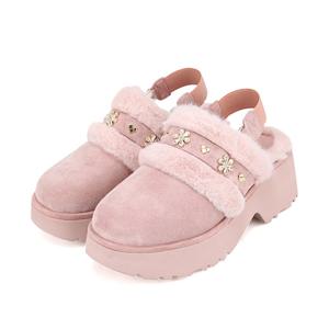 [바바라(슈즈)]바바라 페미닌 소가죽 여성 퍼 밴드슬링백BBI570PK