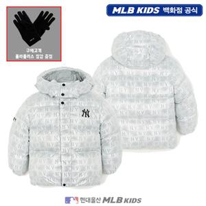 [MLB키즈US] (7ADJM0256-50SIS) [플리스장갑증정] 모노그램 빈티지 DTP 숏 덕다운 아동패딩 키즈패딩