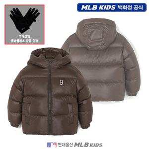 [MLB키즈US] (7ADJB0556-43BRS) [플리스장갑증정] 에어 데일리 글로시 숏 덕다운 아동패딩 키즈패딩