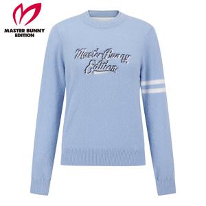 [마스터바니] 여성 부클레 로고 레이어드 긴팔 니트