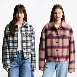 [타미진] 2종 택1 여성 루즈핏 T32F7WJC42TWT1 울 체크패턴 트러커 기본 데일리 자켓 SC