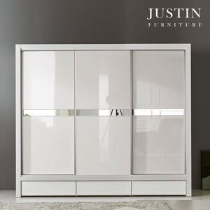 [저스틴퍼니처]엘렌 하이그로시 슬라이딩 장롱(고급형)-255cm