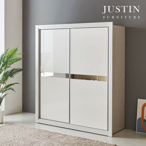 [저스틴퍼니처]엘렌 하이그로시 슬라이딩 장롱(실속형)-195cm