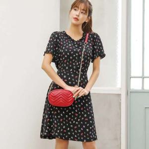 포인트힙색 유니크 패턴 디자인 미니 크로스백