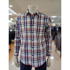 피에르가르뎅 세이브존05 주머니 포인트 빅체크 써커 노멀핏 셔츠 PQWS1606