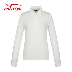 [팬텀] 여성 골지 카라 긴팔 티셔츠