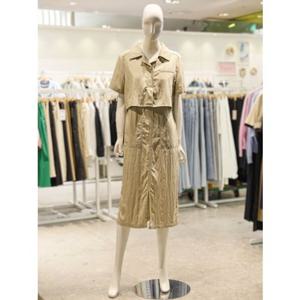 SOUP 숲 셔츠형 H라인 반팔 원피스 (SA7OP33)