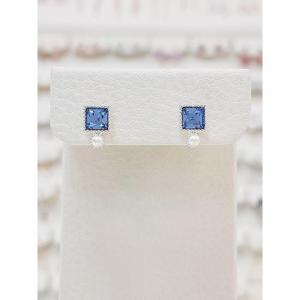 볼라레 세이브존03 볼라레 쁘띠 사각 큐빅 볼드 귀걸이 SAVLE855