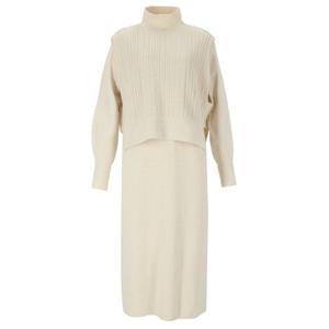 [아이잗컬렉션]반넥 베스트 셋트니트원피스 (CPAE1OP141)