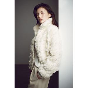 닥스 여성 24FW 클리어런스울 아이보리 헤어리 부클 자켓 DLJA4D101IV