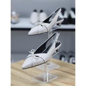 바이로쏘 세이브존06 포인티드 토 리본장식 로우굽 3cm 슬링백힐 (BY)25S12366BF2