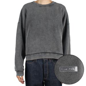 아크네 스튜디오 공용 로고 패치 기모 맨투맨 페이딩블랙 CI0137 BM0