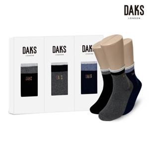 [닥스] 남성양말 3족 선물세트 컴캐중목 투톤링글 25319