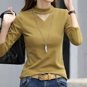 [베나프]무드 홀터넥 긴팔 티셔츠_BJ1LT034