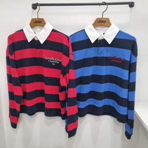 [지프]여전 카라 배색 보더 티셔츠 JQ2TSF031_JK