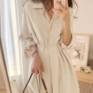 [베나프]슬로 셔츠 롱원피스_BJ1OP010