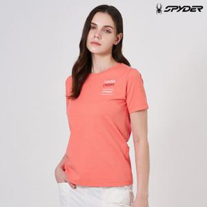 [스파이더] 여성 듀오테크 그래픽 반팔 SPKMCNRS354WCOR