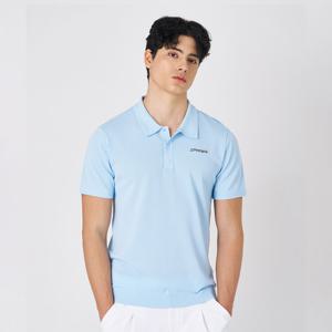 [스파이더] 남성 카라형 반팔 스웨터 SPKMCNTS304MLBL