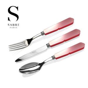 (프랑스 사브르) 구스타브 디너 커트러리 3종세트 (로즈핑크) 부부수저세트 신혼부부수저 신혼부부수저세트