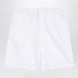 프라다 화이트 코튼 클래식 핏 쇼츠 SPH461OOO16FS F0009