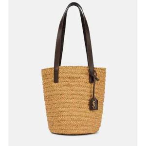 생로랑 Panier 스몰 라피아 버킷 백 P00647585