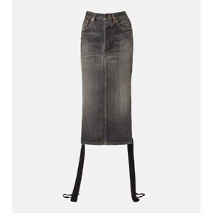 발렌시아가 레이스업 데님 펜슬 스커트  P01033735