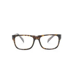 프라다 톨토이즈셸 이펙트 스퀘어 프레임 안경 PR22ZV19J1O1