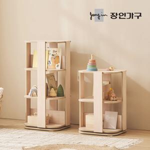 장인가구 베비 E0등급 전면 회전 책장 책꽂이 2단 아기 교구장