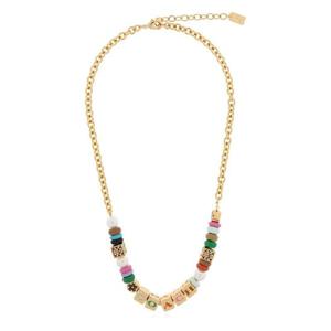 25 FW 코치 비즈 장식 참 네크리스 37527569GLD TP438991370