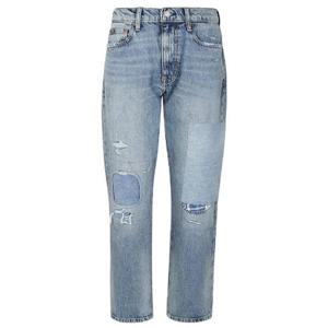 Polo Ralph Lauren 패치워크 하이웨이스트 디스트레스드 진 211934936 001BANOSWASH TP942386555