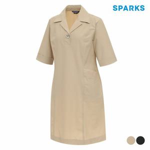 [스팍스]여성 하트버튼 카라 반팔 원피스 SP1LTO010