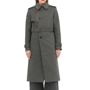 26 SS 버버리 지퍼 포인트 벨트 나일론 트렌치 롱 코트 그레이 8098608 C1501